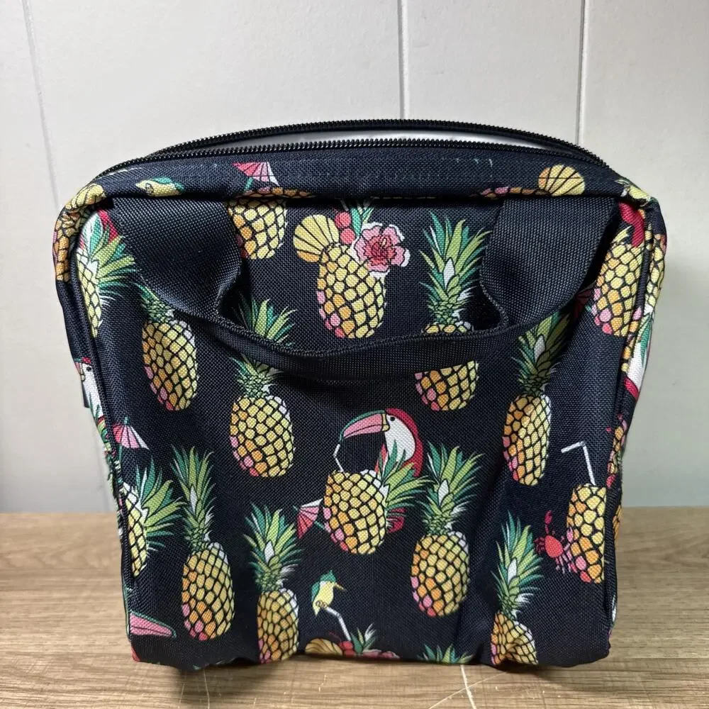 VERA BRADLEY Stay Cooler Insulated Drink / Lunch Tote Bag- Pineapple Toucan J4